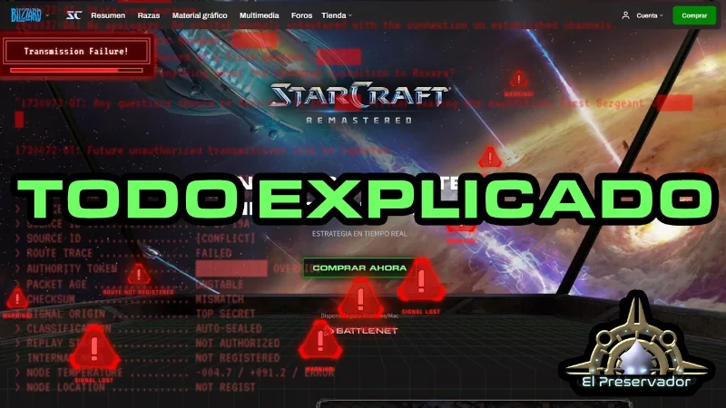 Explicamos todos los mensajes crípticos de la web de StarCraft - experto en #lore de #starcraft